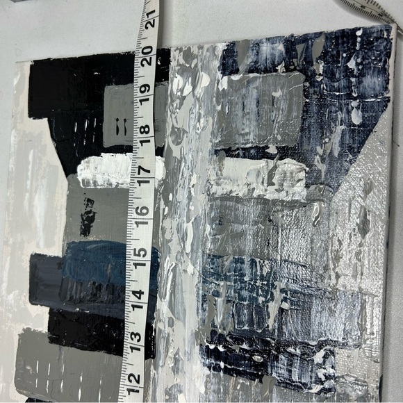 NWT Original Artwork Acrylic on Canvas 10 x 20” City On the lake - Picture 13 of 16